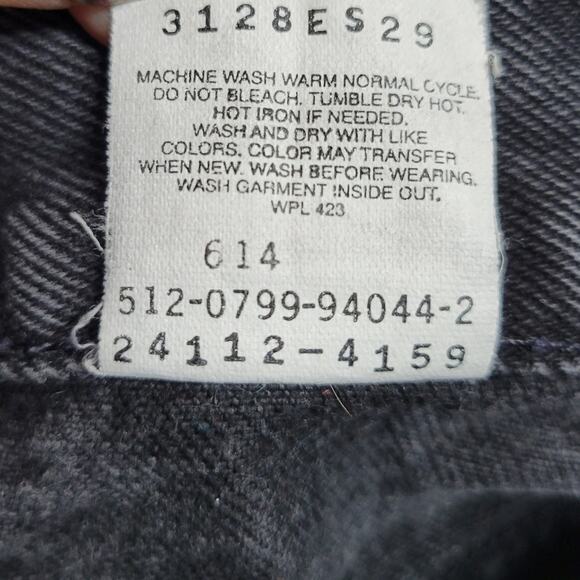 Vintage Y2K Faded Black Levi's 550, size 7X - Picture 5 of 5